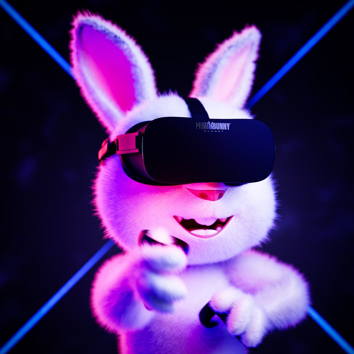PrimeBunnyPBP's tweet photo. 🤩🚨 Check it out! 

🐰 “Sancho” is our first Bunny who gets to enjoy our member space in the #metaverse! 

#NFT #metaverse  #3dart #PrimeBunnyPlanet #discord #rare #vr https://t.co/Iku5ZkSgak