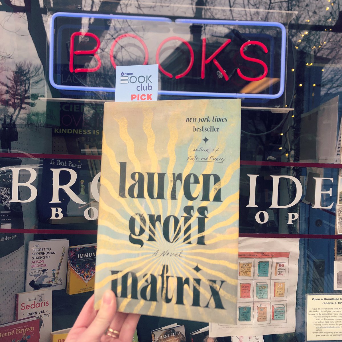 Broadside Bookshop (@broadsidebks) on Twitter photo We are so excited to be sponsoring the <a href="/nepublicmedia/">New England Public Media</a> book club this month! 📚The book club’s next selection is MATRIX by Lauren Groff. (fun fact - Lauren is a graduate of <a href="/amherstcollege/">Amherst College</a> 💜)
✨Join the discussion at nepm.org/bookclub ✨ We are so excited to be sponsoring the <a href="/nepublicmedia/">New England Public Media</a> book club this month! 📚The book club’s next selection is MATRIX by Lauren Groff. (fun fact - Lauren is a graduate of <a href="/amherstcollege/">Amherst College</a> 💜)
✨Join the discussion at nepm.org/bookclub ✨