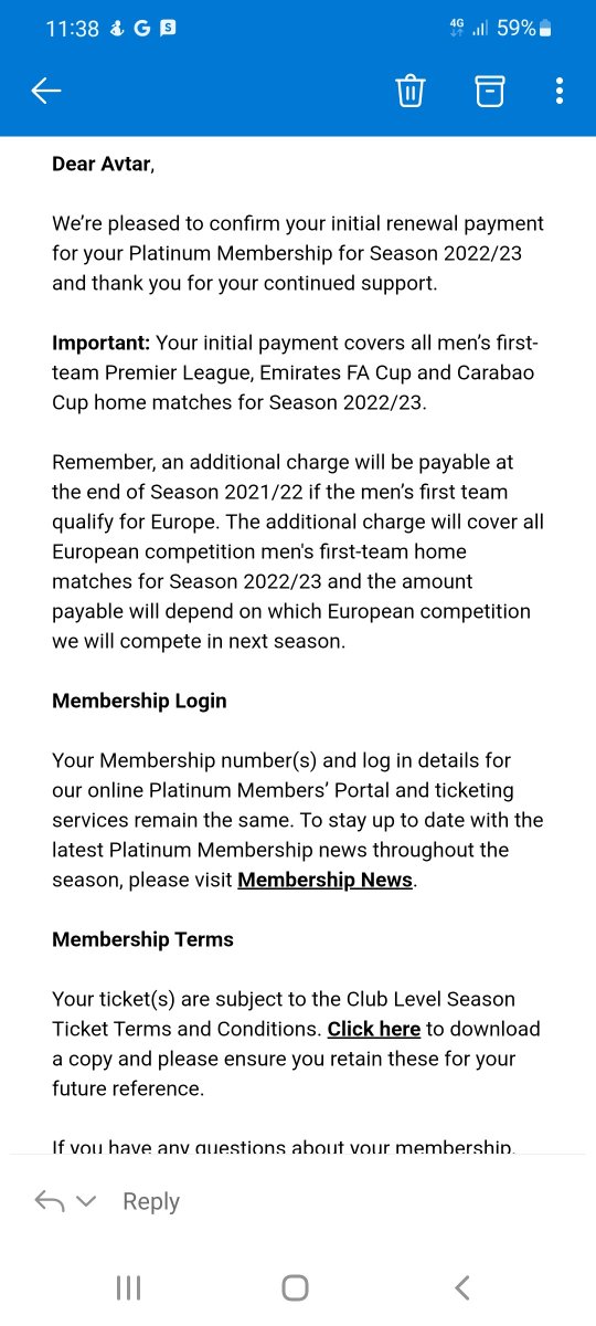 ArsenalMander's tweet image. Renewed my Platinum Season Ticket ⚽️⚽️⚽️