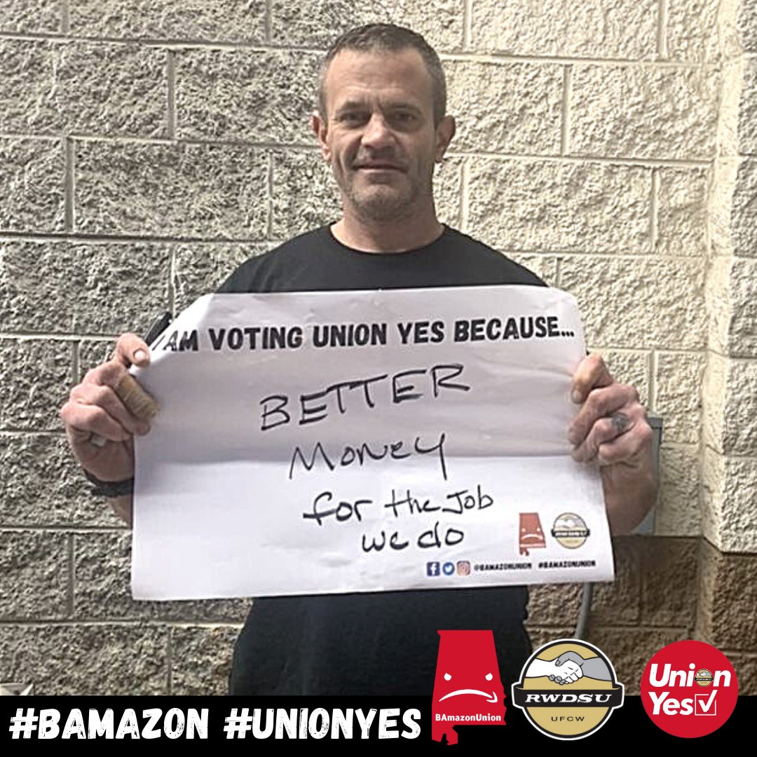 BAmazonUnion's tweet image. “I’m voting #UnionYES for better money for the job we do.” #BAmazonUnion
