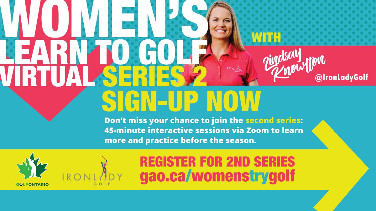 📢 Don’t miss out! Series #2 starts Mon. March 28th🏌️‍♀️ 

The Women’s Learn to Golf Virtual Series is for women of all skill levels, to be introduced or to practice up on your skills before the season is in full swing. 

Spots are limited. Register now at gao.ca/womens-golf/ ‼️