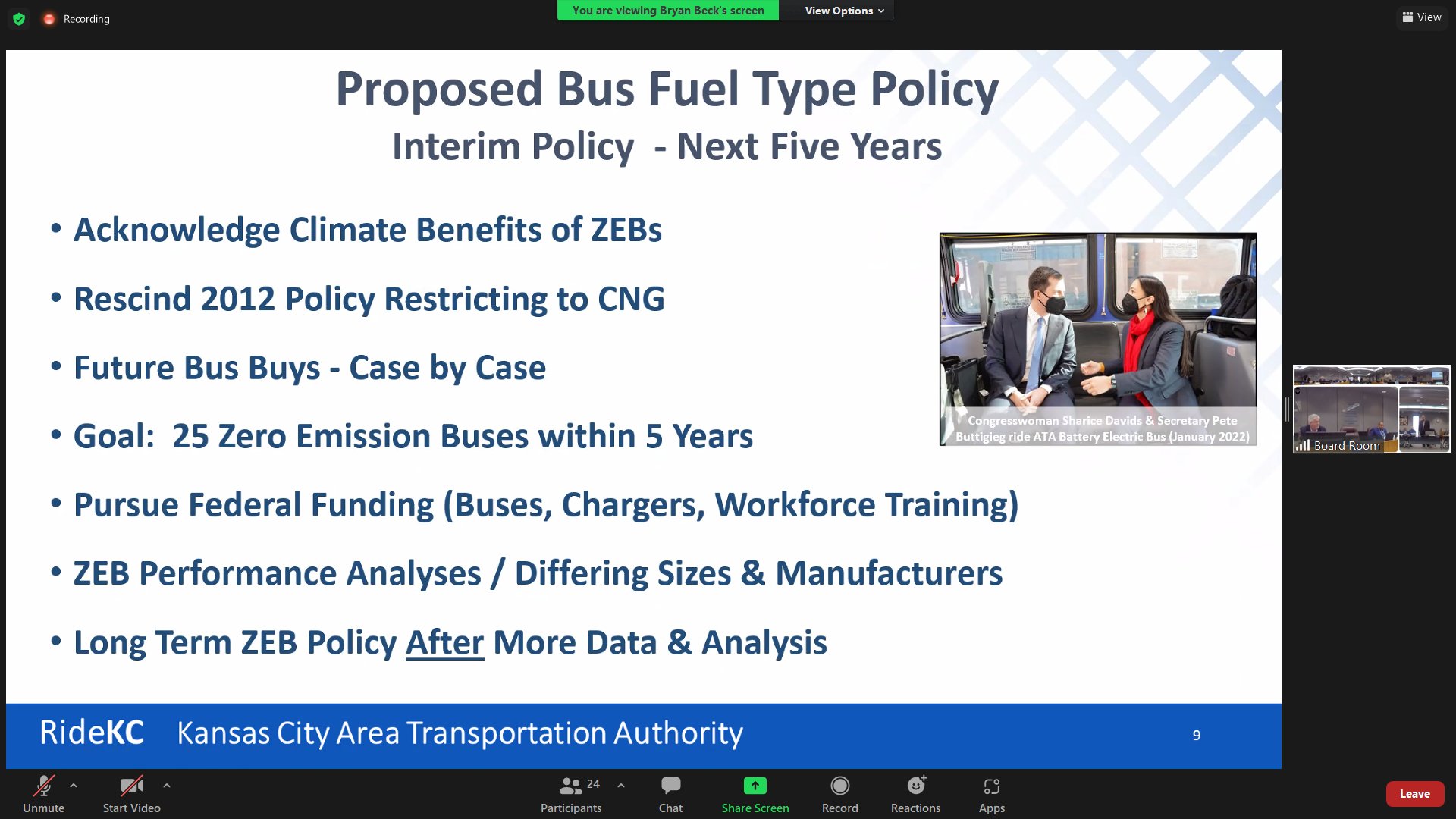 RideKC on Twitter approve an interim Zero Emission Bus policy to guide future