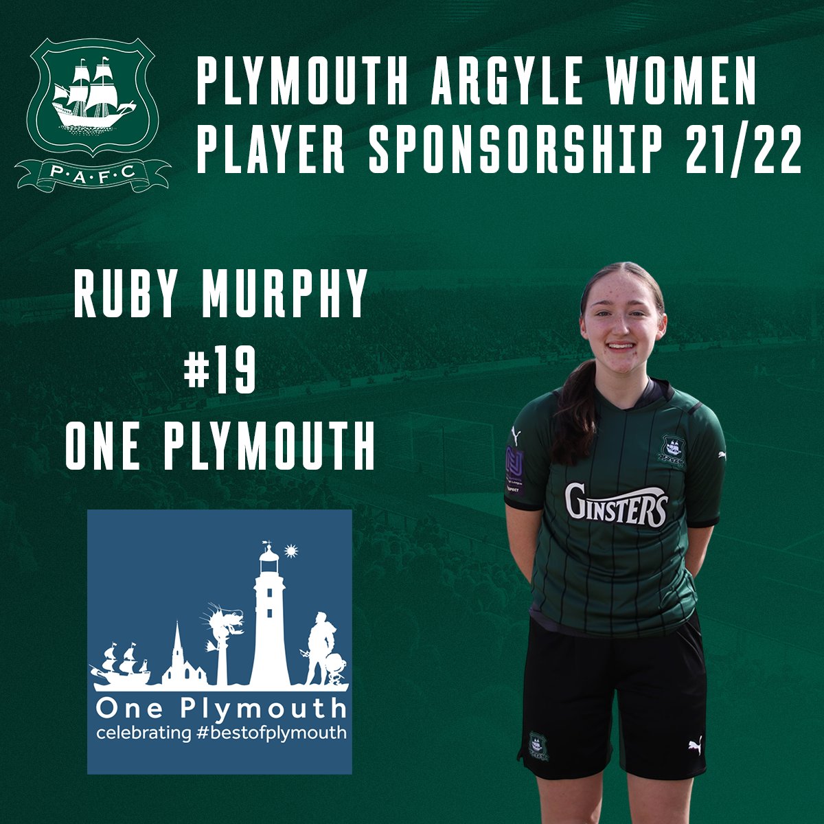 oneplymouth's tweet photo. We are delighted to announce, we are proud sponsors of Plymouth Argyle Women FC Player – Ruby Murphy! 😃

Follow the team > @ArgyleWFC 

⚽️ https://t.co/ggdSotnd2F

#Community #BestOfPlymouth #Sports #Women #Plymouth https://t.co/V3pr6qxDoI