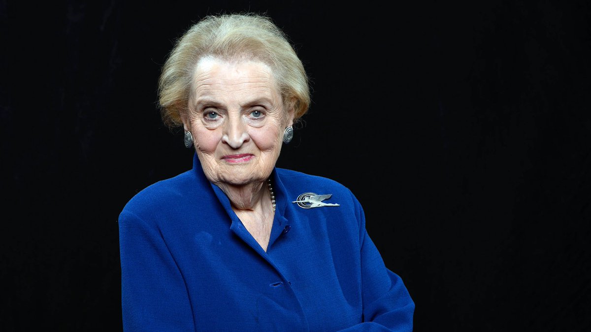 We should be so grateful to Madeleine Albright… Poland is now in NATO, also thanks to her unyielding determination. What a sad day. R.I.P.