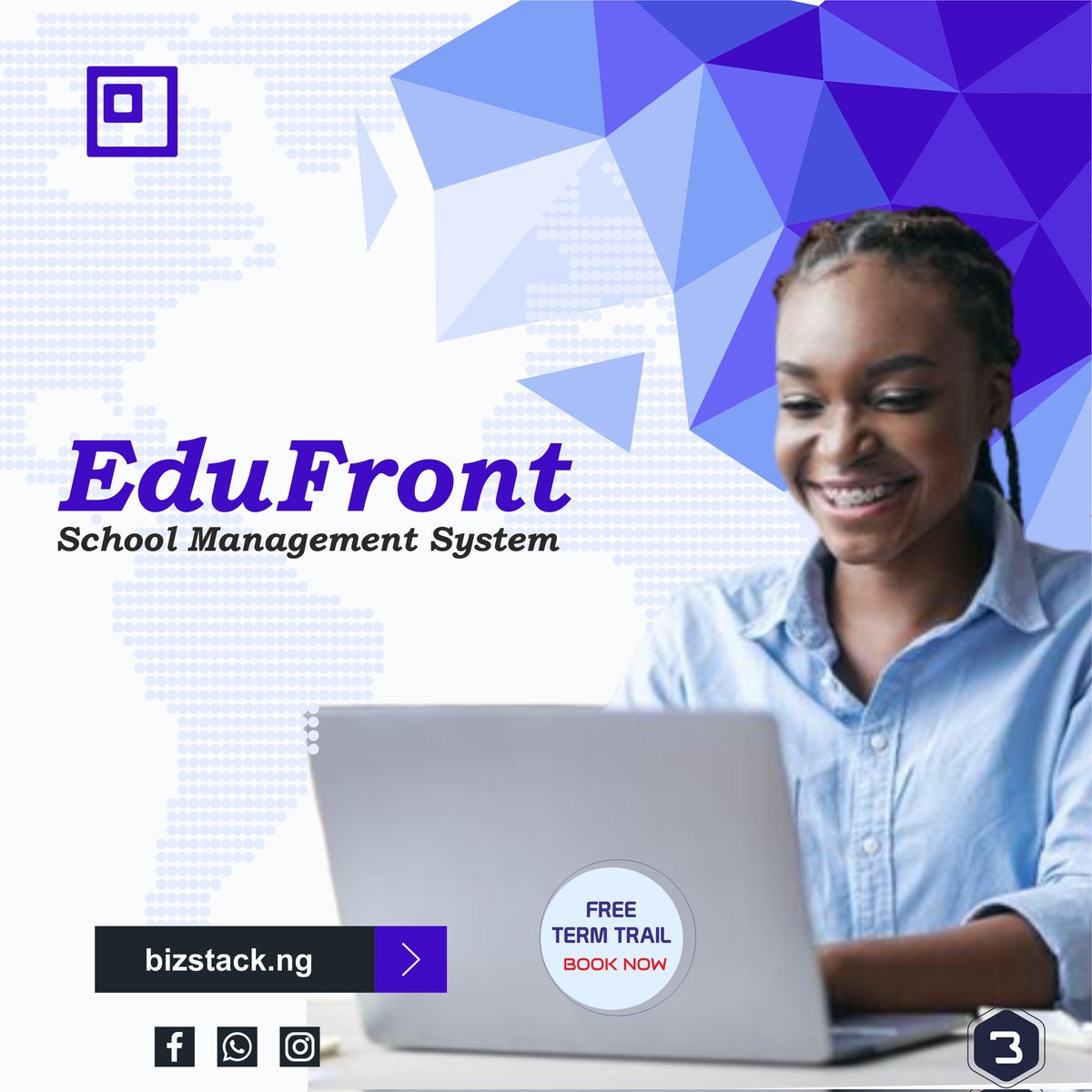 Bizstack_ng's tweet photo. FREE ONE TERM COMPLETE TRAIL FOR THE FIRST 100 SCHOOLS.

Digitize your school with Bizstack - EduFront School Management Software in just one second.

Book you slot by sending your Phone Number and school name to:
edufront@bizstack.ng and Call 09057060494 to confirm your slot. https://t.co/EwJ3zK1qqM