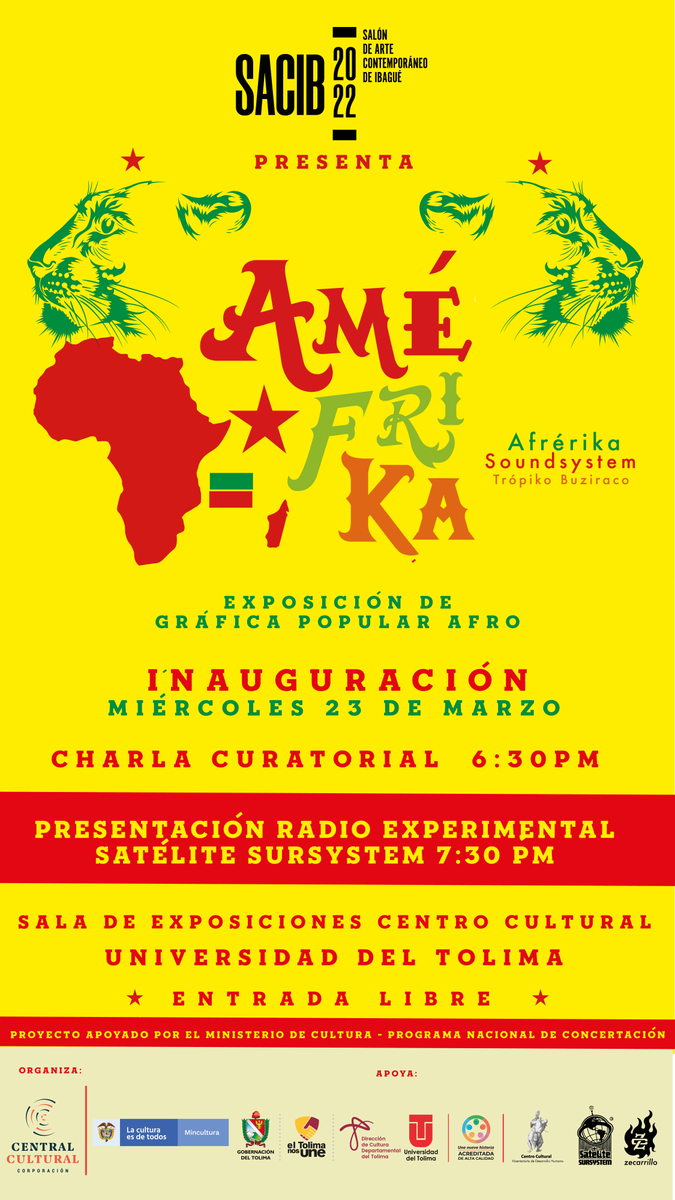 Uni_Tolima's tweet photo. #VivelaUT | Invitamos a toda la comunidad universitaria a que participe de la inauguración de la exposición Améfrika Afrérika Soundsystem. https://t.co/uzsT8t3SMD