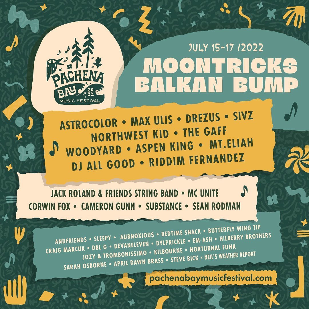 craigfedes's tweet photo. @pachenabaymusicfest 2022 Lineup Release!  #festivallife #festivalproduction #vancouverisland #vancouverislandguide #bamfield #pnwonderland #livemusic #ravelife https://t.co/pqDexNRrUG