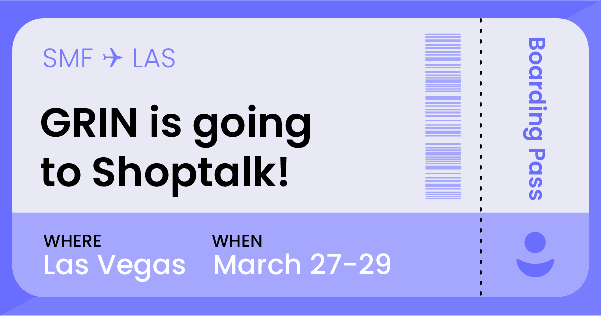 cchardeman's tweet photo. ShopTalk is less than a week away! ✈ We're so excited to jet over to Las Vegas to learn, network, collaborate, and evolve.

Learn more here, https://t.co/jtmPWrPzRy

#GRIN #Shoptalk #Shoptalk2022 #Events #MarketingEvents #GRINonthego #GRINners #ContentCreation #ContentMarketing https://t.co/gwtvUeP9LV