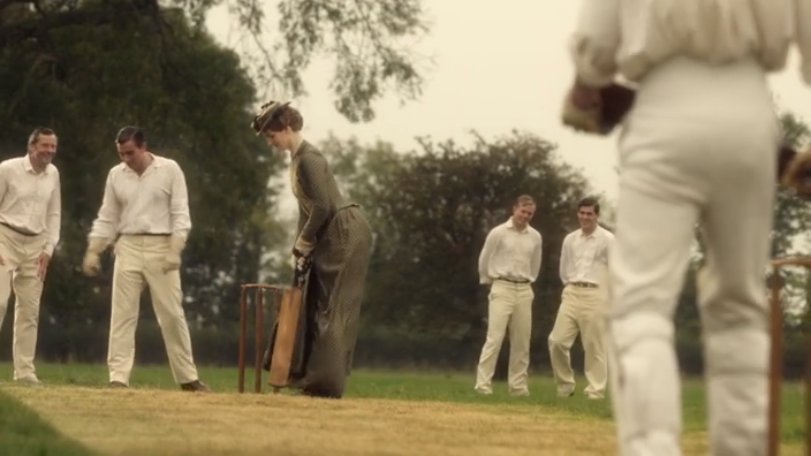 FinestSeaside's tweet photo. @mindylawauthor I have loved her since seeing her in Lark Rise. Shown here in another iconic period drama cricket moment. ⬇️ She brings a wonderful balance of concern and lightness to the role. I don't think I'd be happy with a somber spinster. #Sanditon #SandyMcDade https://t.co/nS83qisMAT