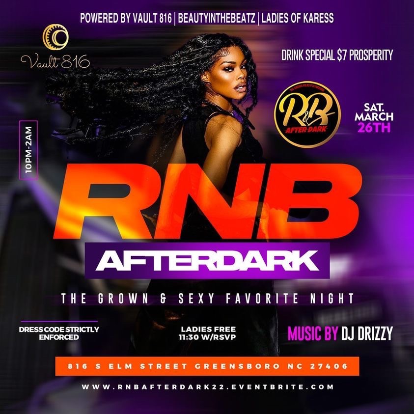 Karess__Ent's tweet photo. #NCAT #UNCG #BENNETT 

#KaressEnt x #LadiesOfKaress💋 presents #RnBAfterDark MAR 26th  @ The All New #Vault816 

Ladies Free til 11:30 with rsvp 

Rsvp here —> https://t.co/1pqolYxZc3

Booths available contact @MrKaress 

Must be 21+ to enter https://t.co/TAwCu6wPSk
