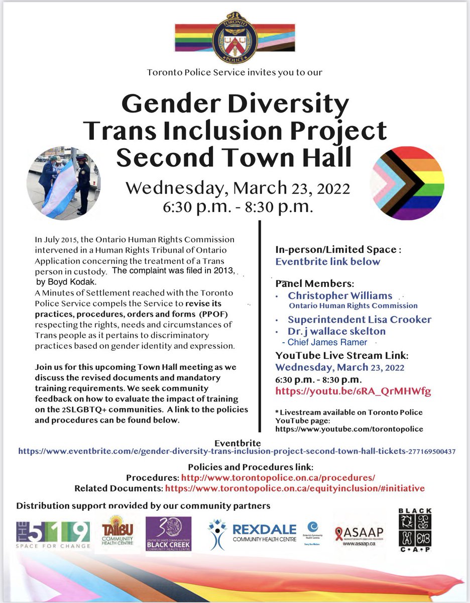 BoydKodak's tweet image. Come registered at the door-
There are seats still available!
Please join us in person or online….
Regent Park Community Centre
402 Shuter St.