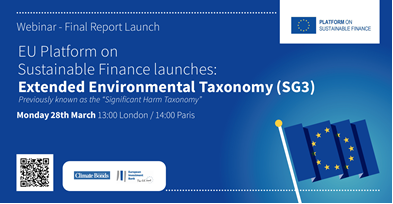 nathanafabian's tweet photo. 🗓️ Monday, 28th March. The Platform on #SustainableFinanceEU will launch the 'Extended Environmental Taxonomy report'. @EU_Finance Register here 🔗 https://t.co/3ID7X21MAK https://t.co/NT0Q8JI6Xw
