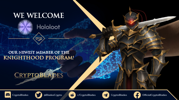 ⚔️NEW KNIGHTHOOD MEMBER: <a href="/hololoot/">Hololoot AR Technology</a>⚔️

🙏We are happy to welcome our newest Knighthood Member, Hololoot! 156,000 $HOL tokens will be in the Multi-Farm tomorrow! Learn more about Hololoot in our article!🚀

➡️Medium: cryptoblades.medium.com/407a29147f3d

#CryptoBlades #Crypto #SKILL #KING #P2E