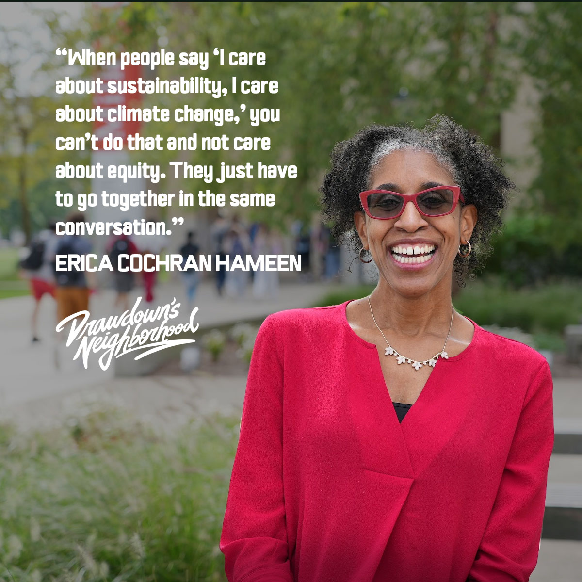 ProjectDrawdown's tweet photo. .@erica_hameen has dedicated her career at @CMUSoA and beyond to addressing the intersections of climate change and social justice, often in unexpected ways, through her role as an architect leading building retrofits.

Watch her story and learn more: https://t.co/xI9YitVD1m https://t.co/bALEZjqJvI