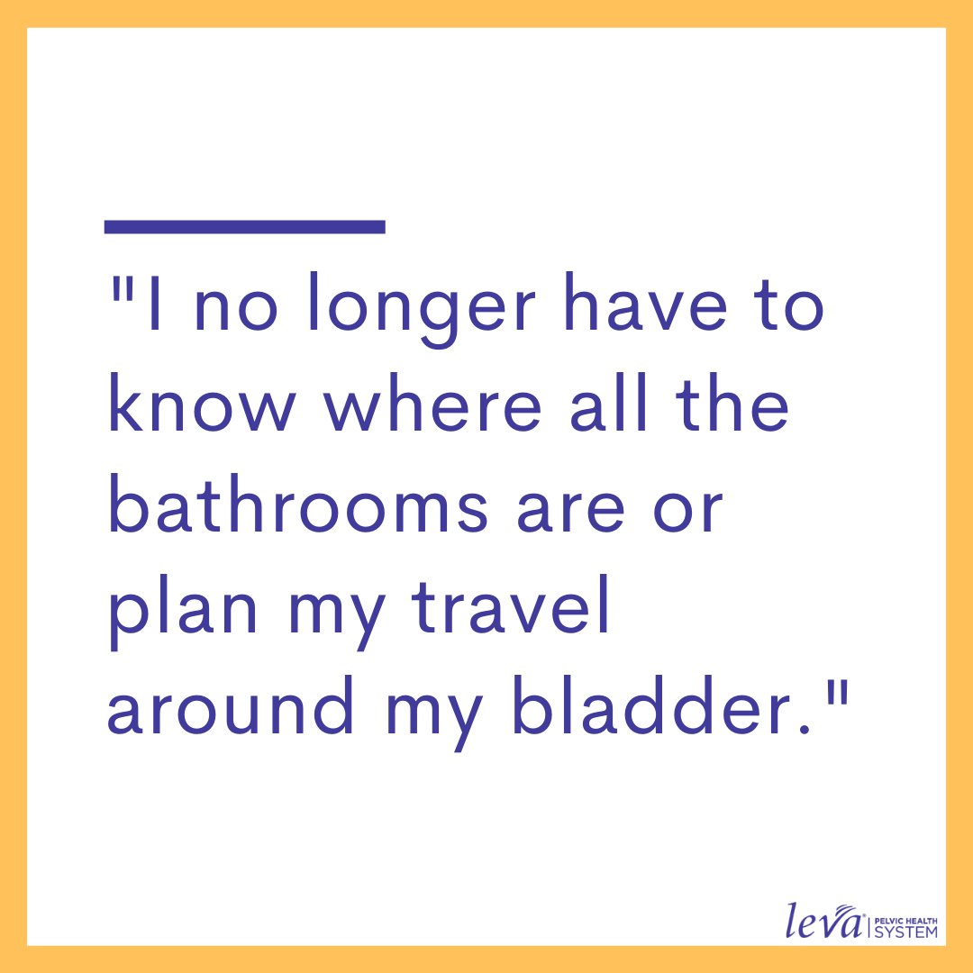 levatherapy's tweet photo. “I no longer have to know where all the bathrooms are or plan my travel around my bladder. “- Actual leva user, 42
.
.
.
.
Visit @leva.isi on Instagram for disclaimers and important safety information
#bladderleakage #pelvichealth #PFMT #pelvicfloor #urinaryincontinence https://t.co/njCjzNtjGR