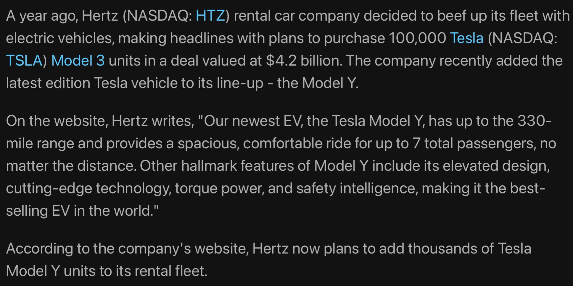 Tesla New York on Twitter "Hertz Adds Tesla Model Y 🔋🔌 “Plans to add