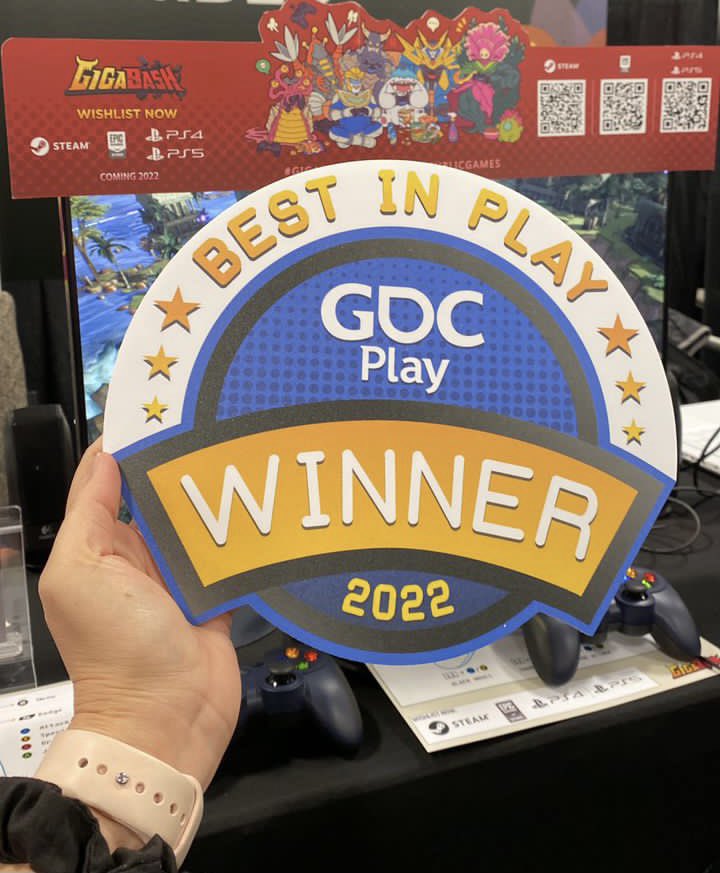 Come play #GigaBash at #GDC! 

#PassionRepublicGames 
#Indiegame #Indiedev #journey 
#BestInPlay