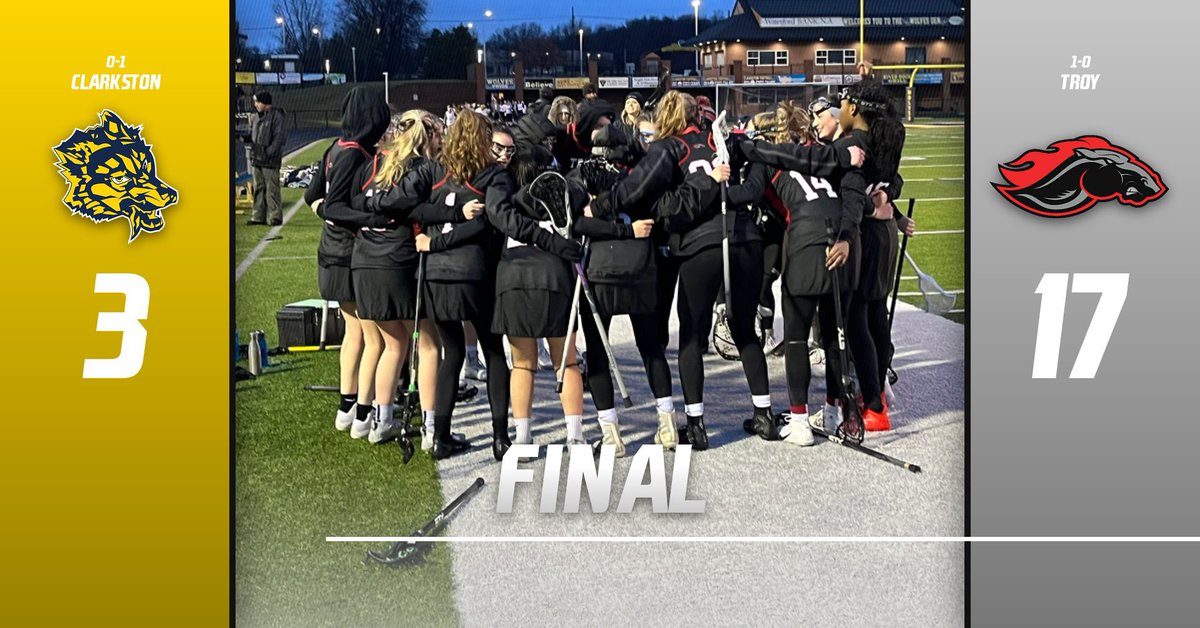 Colts win!

<a href="/troygirls_lax/">Troy High Girls Lax</a> starts the season off with a convincing win over Clarkston, 17-3. 

Congratulations to Coach Ellie Crawford on her first win as head coach!

<a href="/MIPrepZone/">MIPrepZone</a>