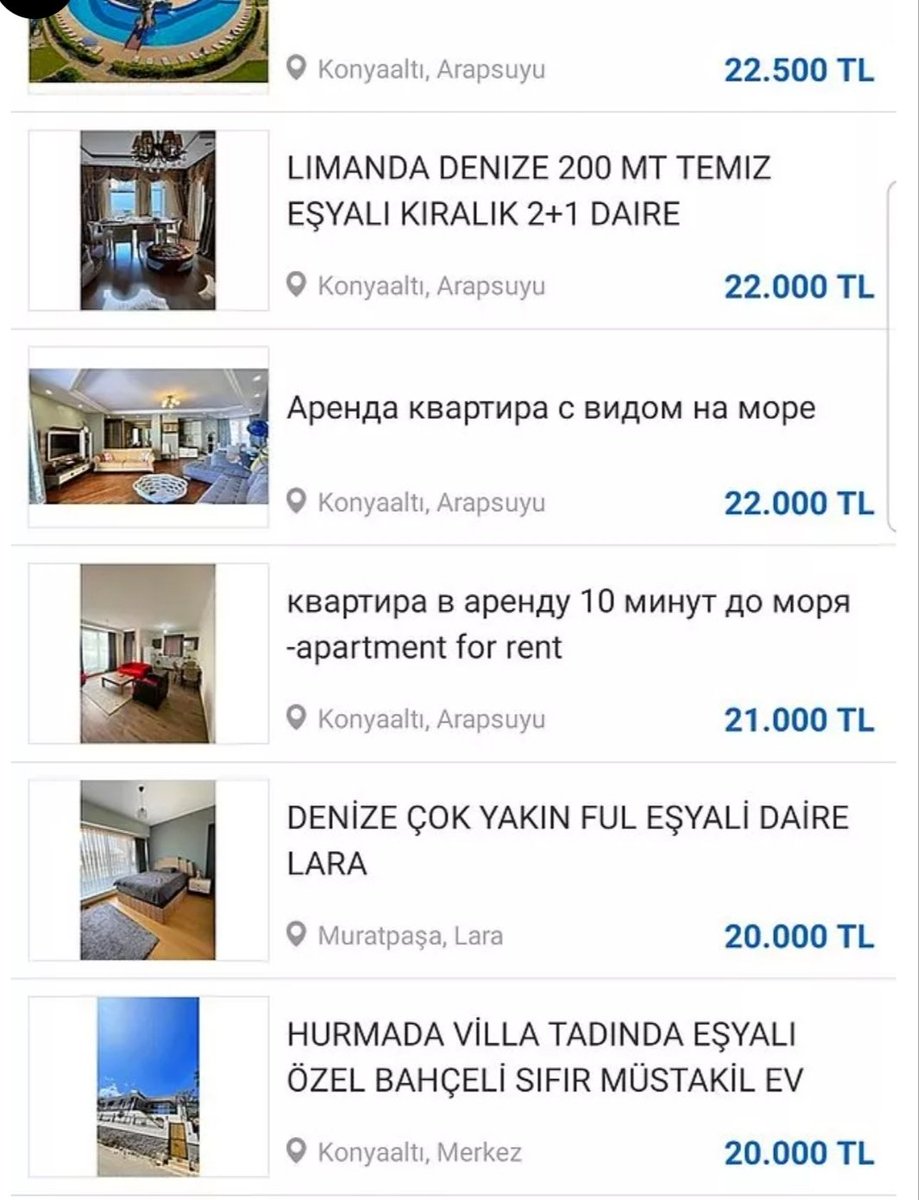 bulut__0's tweet photo. @ismailsaymaz İsmail bey Antalya daki emlakçılar dokunulmaz mı bu fiyatları neye göre belirliyoruz? https://t.co/VjkgW34zgk