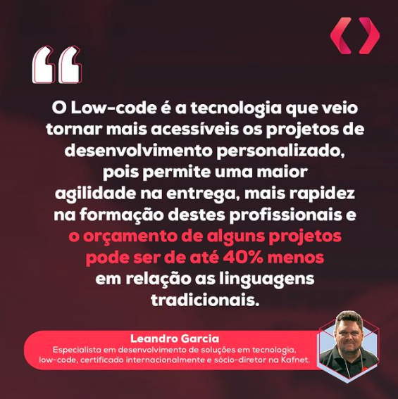 Kafnet1's tweet photo. O #lowcode é a tecnologia que veio tornar mais acessíveis os projetos de desenvolvimento personalizado, pois permite maior agilidade na entrega, mais rapidez na formação desses profissionais e o orçamento desses projetos pode ser até 40% menos. https://t.co/xfBseNwjM9