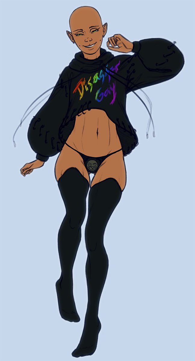Xithrai's tweet photo. When you just want an excuse to draw a hoodie idea, who else but Midna #midnaood #disastergay #hoodie #oc https://t.co/Skb0L1cPCC