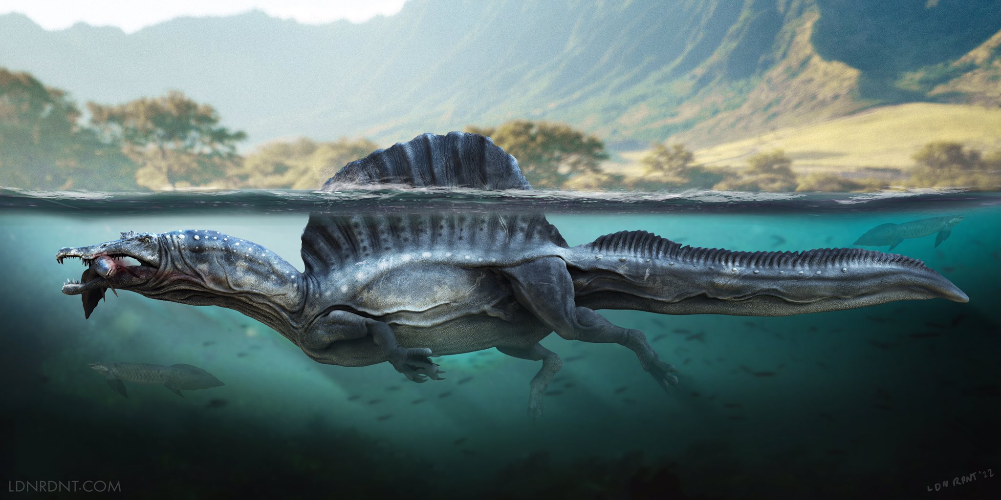 Dinosaurs Spinosaurus In Water