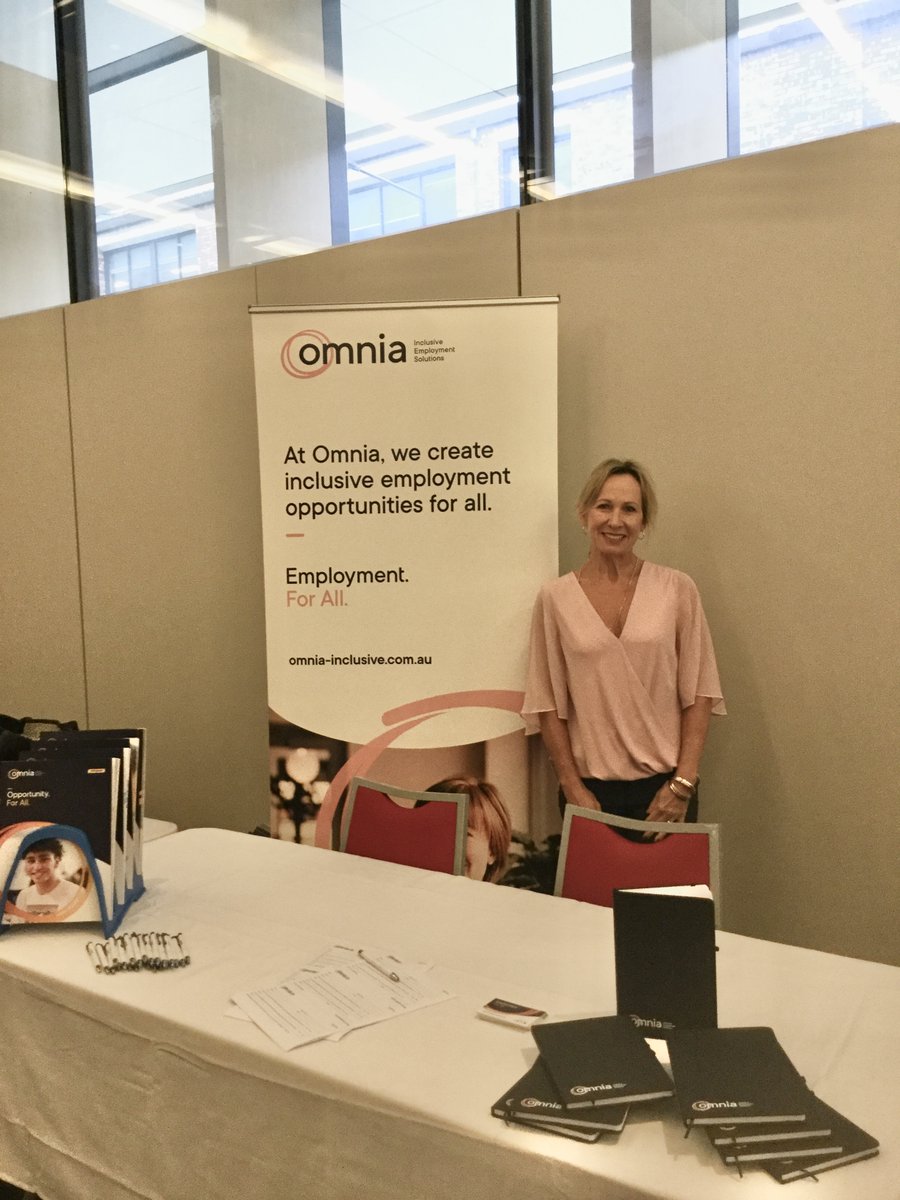 OmniaInclusive's tweet photo. Our team is down at the Northern Sydney Expo for People with a (dis)ability today from 11am – 6pm at The Concourse, 409 Victoria Ave. Chatswood. Come on down and say hi! https://t.co/XBxn8bv621