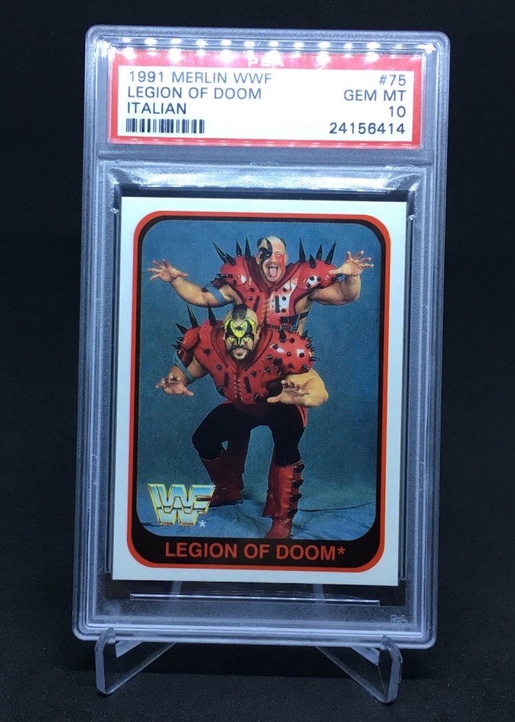 BlowoutBuzz's tweet photo. A couple of Road Warriors slabs for #wrestlingcardwednesday ... #collect #TellEmHawk #WWE #NWA https://t.co/qPIxn6RhWt