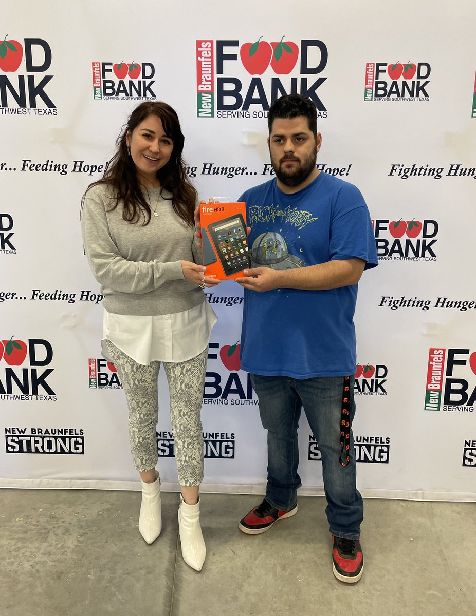 SeguinWorks's tweet photo. Today Seguin Works team member Fred Buitron was the recipient of a brand new Tablet from New Braunfels food bank. Fred’s teacher provided a written statement describing his hard work and dedication to succeed in areas of career, independent living and post-secondary education. https://t.co/ObPHMd0YvT