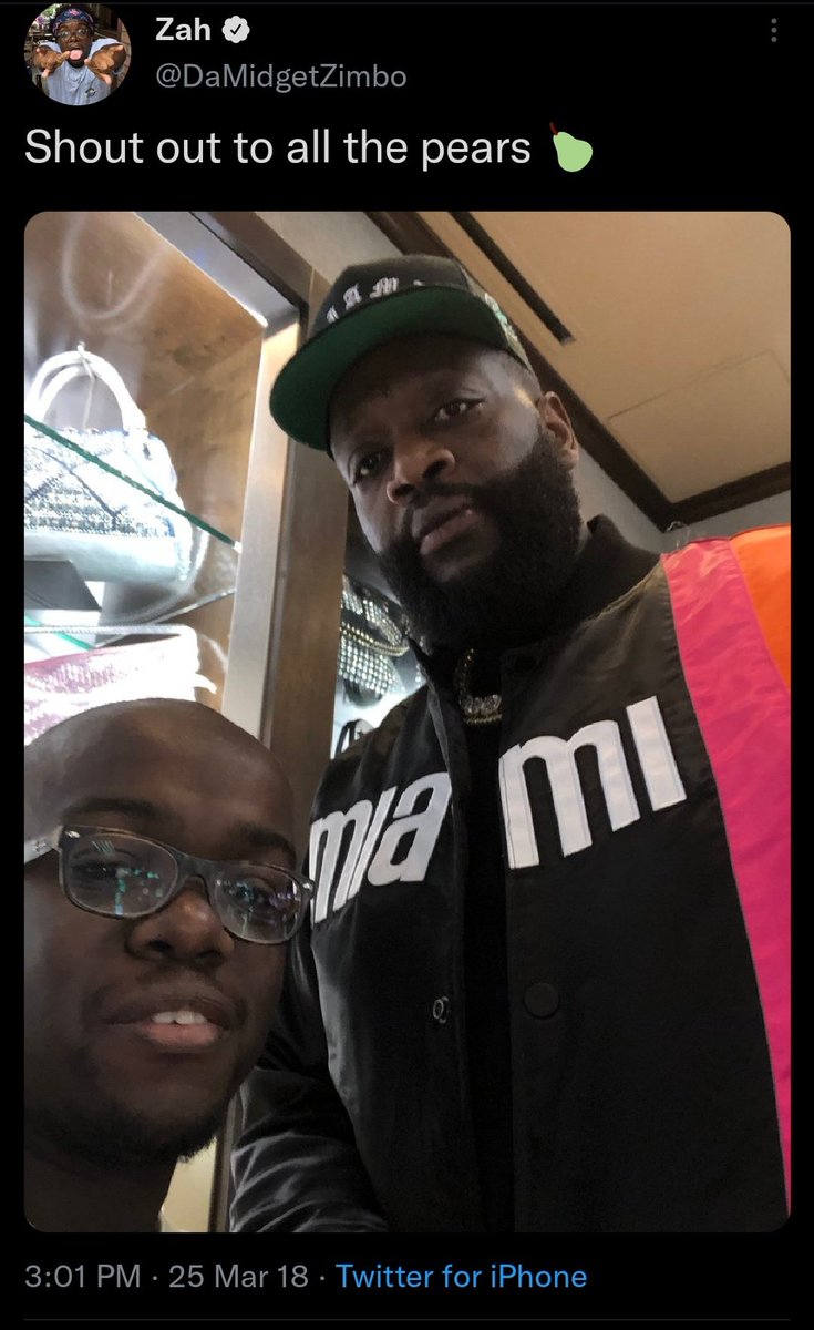 ThisDayInBSS's tweet photo. @stoolsalesguy 👀👀 during #DP41 this week in 2018 @DaMidgetZimbo hung out with the Boss @RickRoss .. https://t.co/ZMF9Z60prY