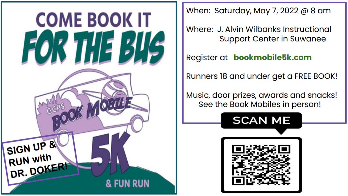 Sugar Hill Families: Come run with ME and Book It for the Bus! Sign up today! <a href="/GCPSLibraries/">GCPS Libraries</a>
