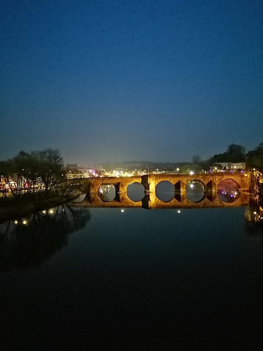 Devorgilla Bridge tonight with the fair #Dumfries #RiverNith #Fair