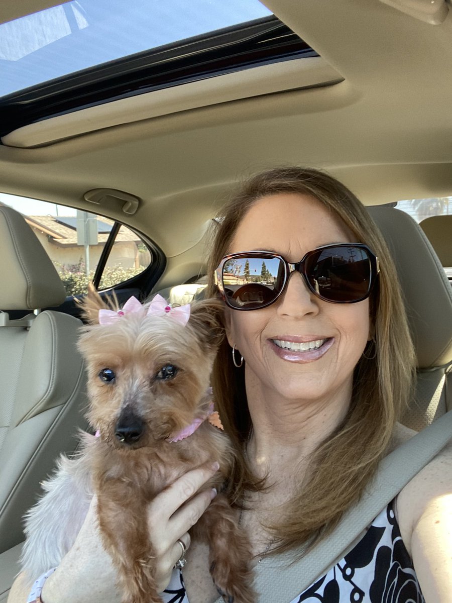 Today I celebrate my 58th birthday &amp; my Roxy celebrates 14! Hope I’ll get more than a few likes! I’ve beat cancer  almost17 yrs &amp; a sever back/leg injury. I’m still going so is my Baby Girl! #HappyBirthday #DogsofTwittter