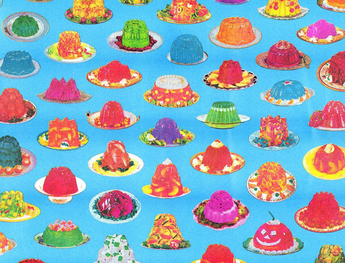 domesticetch's tweet photo. Jello alert: @luckyrisograph and I got the band back together to make a new supersized (10.5x14") edition of my 2019 collage—plus a special limited edition run on BLUE! Buy it online or IRL at @SOI128 MOCCA fest in a few weeks → https://t.co/ai9qRgVMYD https://t.co/n9drjNtLYJ