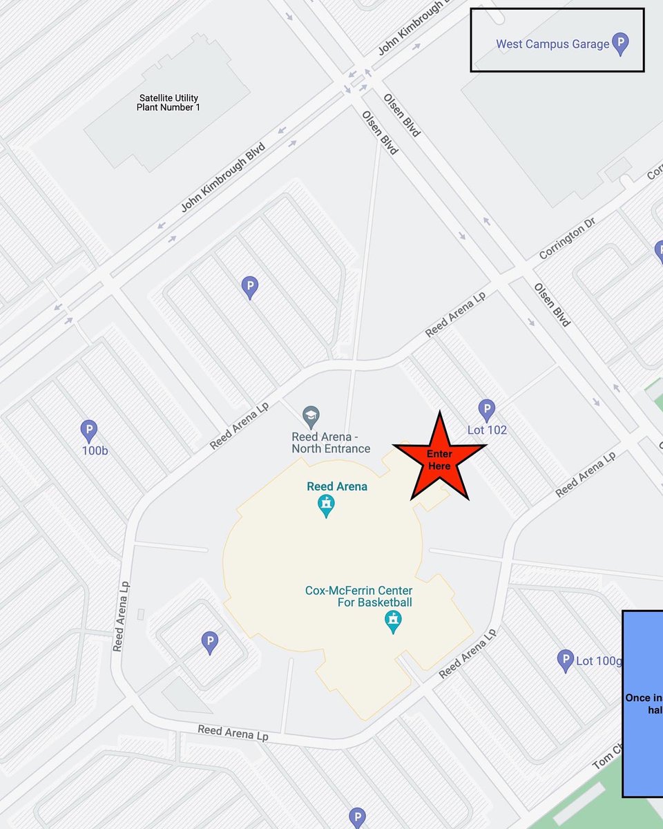 Tomorrow is the day!  Cole Gahagan from Learfield will be speaking in Reed Arena (2nd floor) at 2:30!  Enter through the main doors, across from the Rec (see map below). 

See you there!