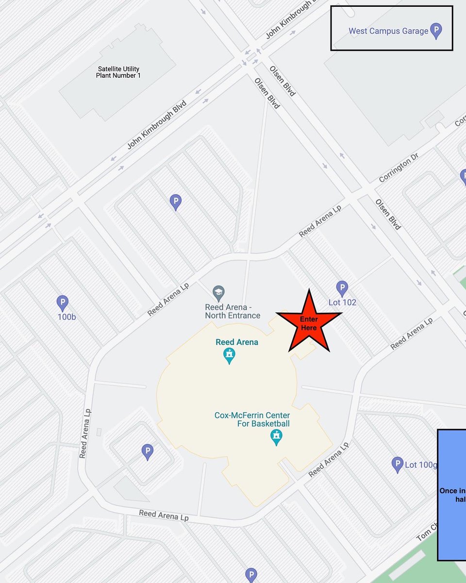 Tomorrow is the day! Cole Gahagan from Learfield will be speaking in Reed Arena (2nd floor) at 2:30! Enter through the main doors, across from the Rec (see map below). See you there!