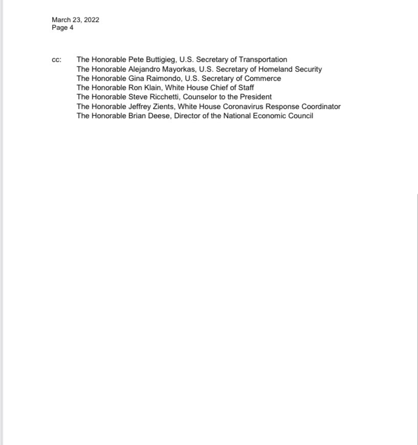 krisvancleave's tweet photo. Airlines to Biden: Drop the Mask Mandate. 
10 CEOs of US passenger and Cargo airlines send letter to President Biden calling for an end to the onboard mask mandate and predepature testing rules https://t.co/Xcl1kWJ3pf