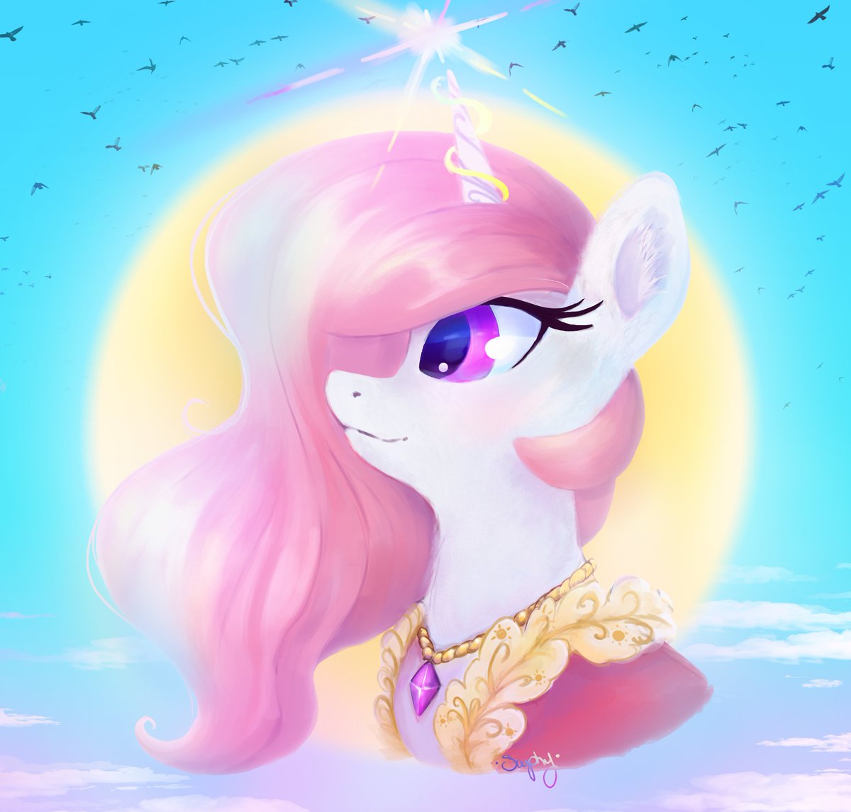 saphypone's tweet photo. Celestia is here to make her entrance as well! โ๏ธ๐ฆโจ
.
.
.
#celestia #princesscelestia #mlp #brony #mlpprincess https://t.co/g5BVzy9iNX