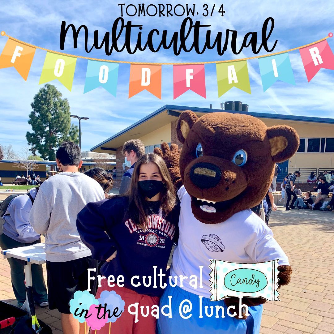 Great idea by Branham High School with their multicultural food fair showcasing different groups on campus! 🐻 🎉