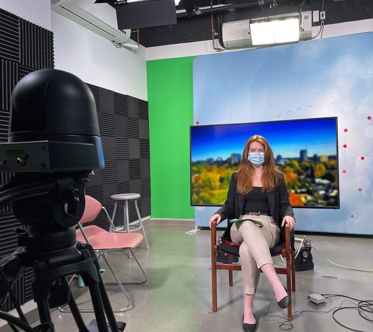 westernjstudio's tweet photo. Check out these behind-the-scenes photos as the broadcast team prepares for this evening’s newscast! #MMJC7daysaweek #ProductionWeek2022 https://t.co/Ysp1znAAUY