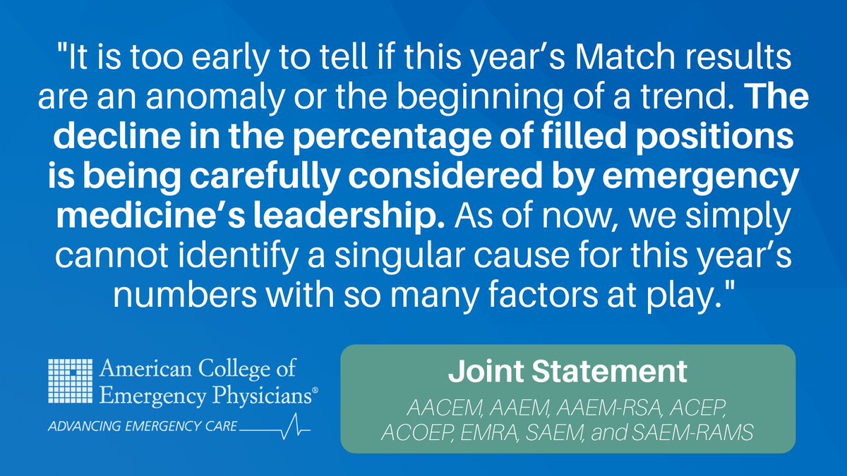 We have spent the last several months meeting with groups to discuss ways to rebalance residency program growth and develop new opportunities.

ACEP is proud to rally the leaders of emergency medicine to tackle these challenges and advocate for the physicians we represent.