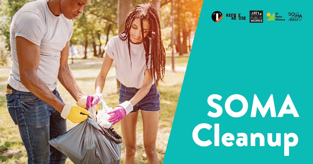 Happening this Sunday!📅 Join the SOMA community for a friendly neighborhood clean-up, starting at 10am✨🌿
Meet at our office, located on the corner of Moss + Folsom Street, and stick around for snacks👀
Details + sign-up here: bit.ly/3JCYKh0