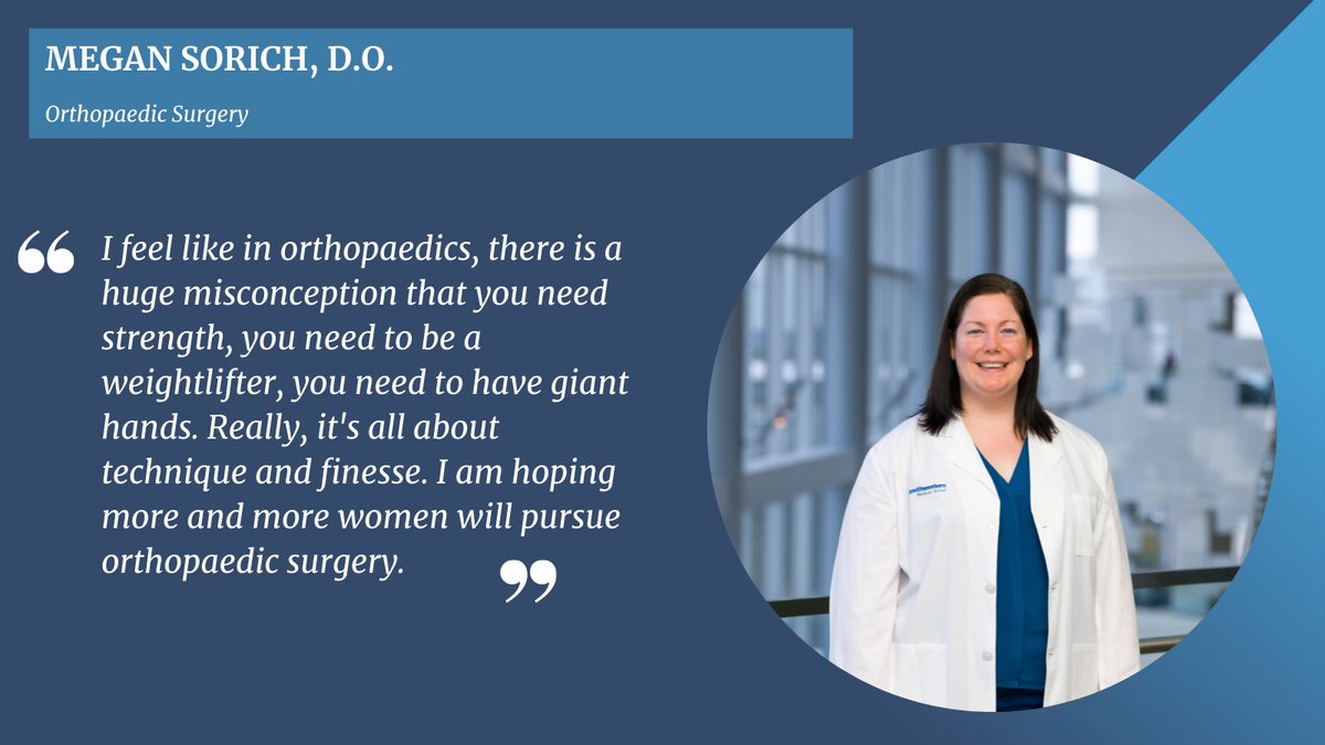 utswortho's tweet photo. Orthopaedic surgeon, Megan Sorich, D.O., sees her position as a female in a male-dominated field as an advantage. Her feminine side helps her tap into compassion and listening skills to better connect with, relate to, and serve her patients at #UTSW. #WomensHistoryMonth https://t.co/nbsgPVHyDR