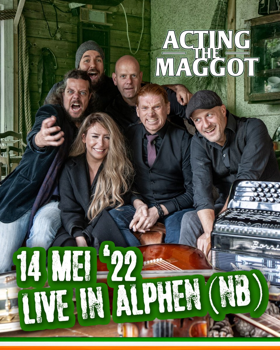 We komen weer naar Alphen (NB) bij Tilburg. Voor een ieder die houdt van Ierse (feest) muziek, Guinness of gewoon van ons! Tickets nu te koop via: actingthemaggot.nl/event/acting-t…

#concert #feestavond #alphen #denheuvel #iers #StPatricksDay
