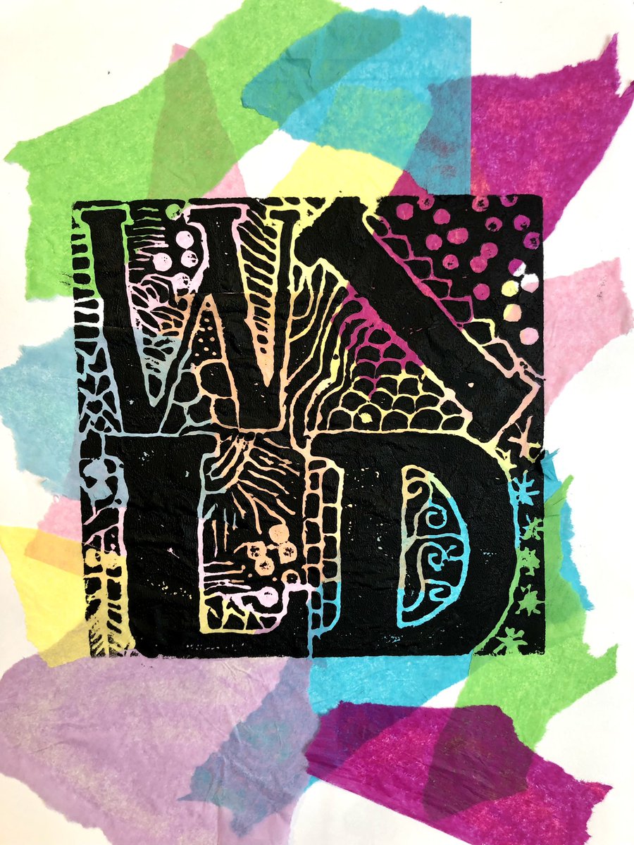 MaidaValeArt's tweet photo. #MaidaValeSchool #MaidaValeArt #MaidaValeYear9 #RobertIndiana ‘Love’ inspired #Polyboard #prints. ‘Wild’ by Tessa &amp; ‘High’ by Emma https://t.co/sg8YmxdqrC