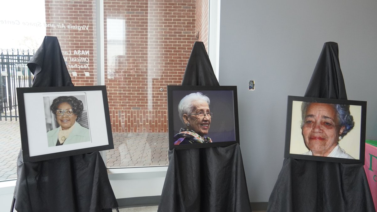 This_is_Hampton's tweet photo. Today we celebrated three remarkable women during Women's History Month. Mary Winston Jackson, Katherine Johnson, and Dorothy Vaughan, also known as Hidden figures, were honored today during the Historic Marker Unveiling. https://t.co/s5pcomXTMX