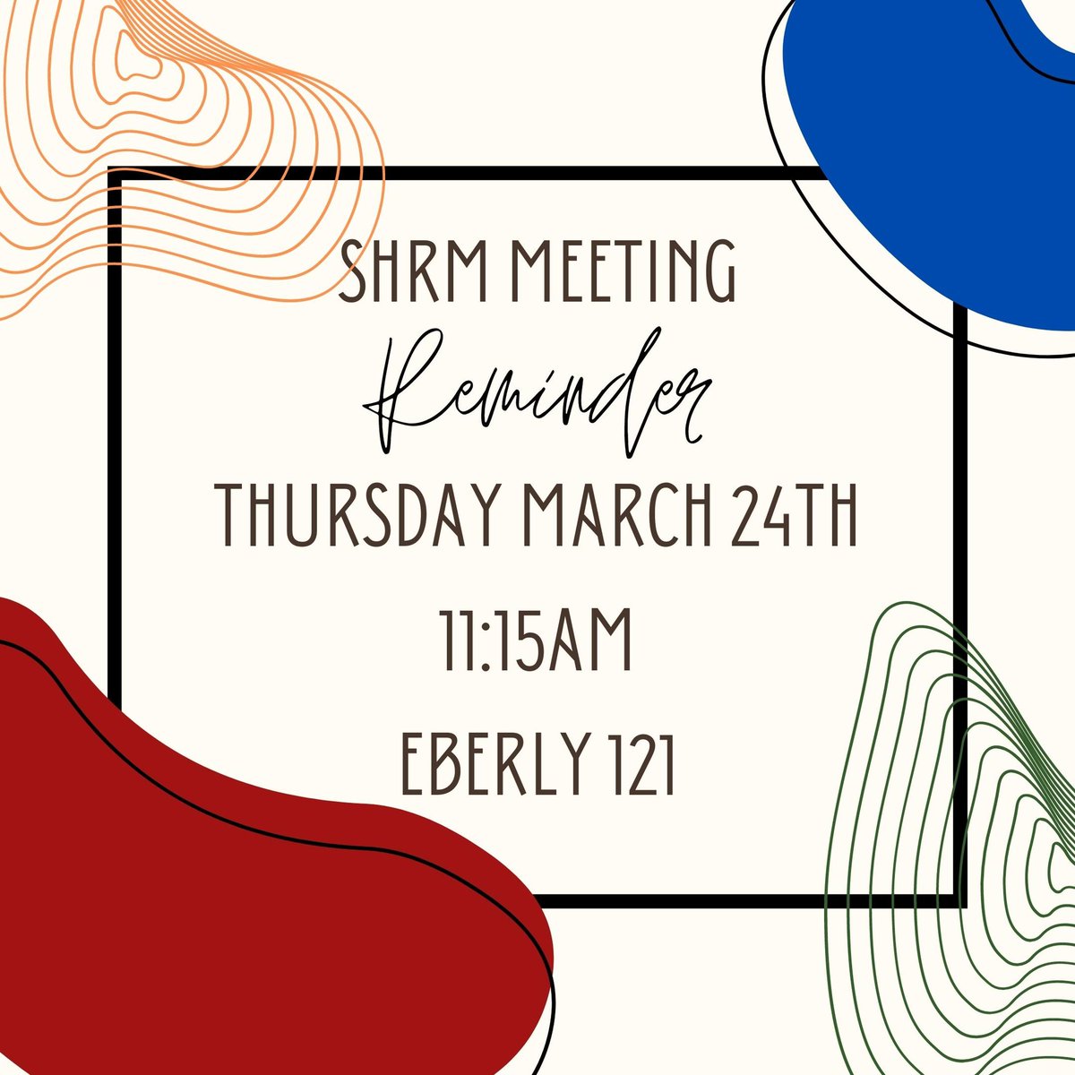 Meeting tomorrow!