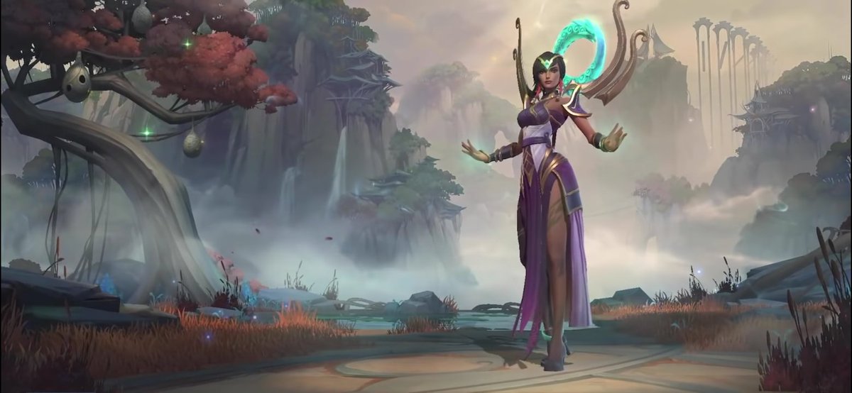 DynamicsGaming2's tweet photo. Karma e Shen chegará hoje às 21:00 (Horário de Brasília) ao Wild Rift. https://t.co/uXyFKt2BCK