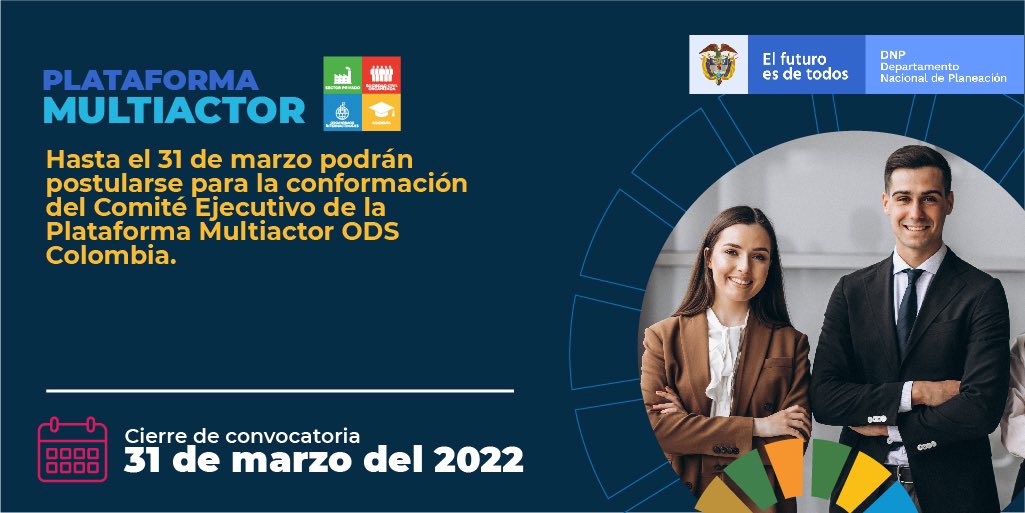 DNP_Colombia's tweet photo. Organizaciones sociales se pueden postular a la convocatoria para sumar aportes al desarrollo sostenible del país.
Más información 👉🏽 https://t.co/fQG8rx5aaS
#PlataformaMultiactor https://t.co/P3UVe23W7x
