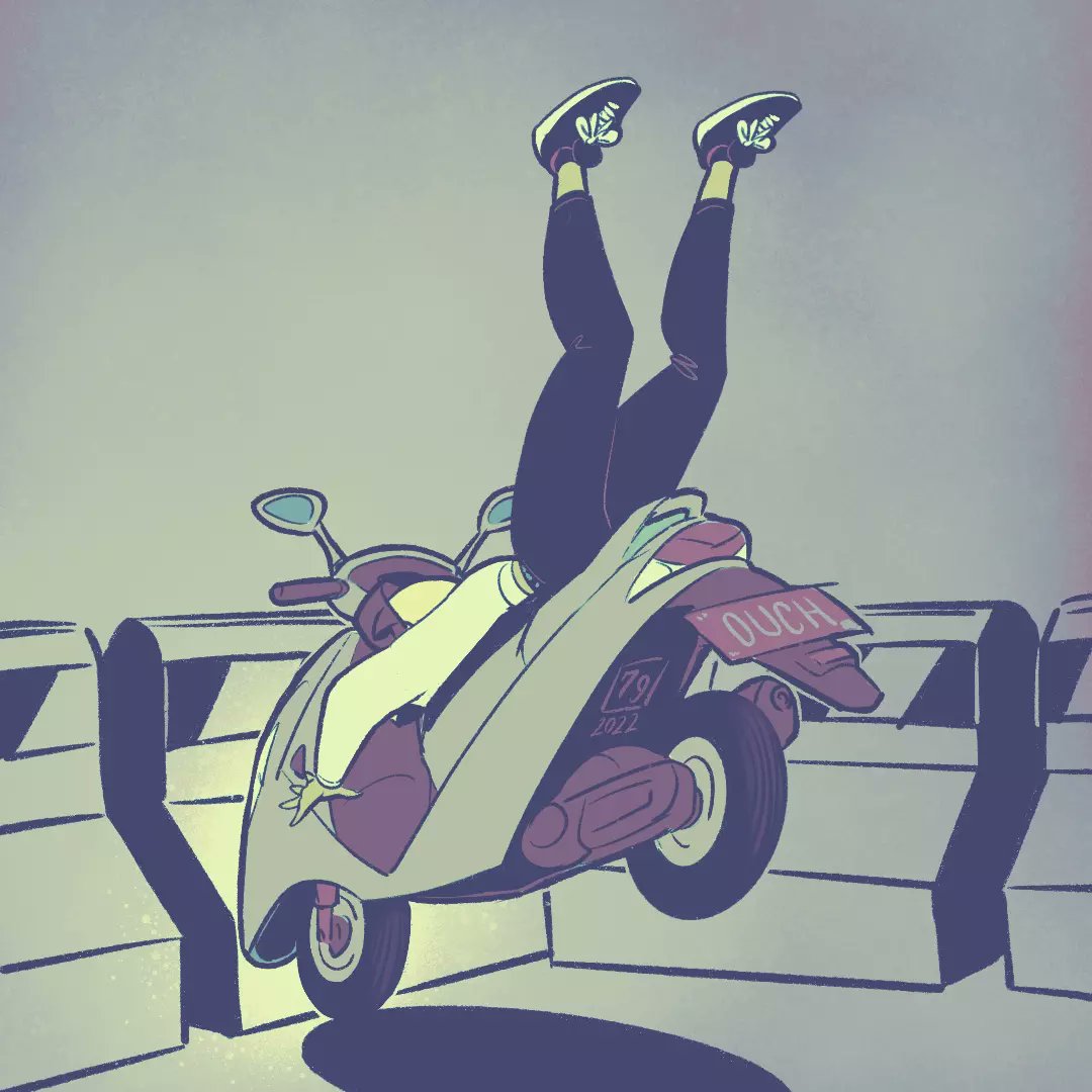 79motorcycles's tweet photo. Watched this hilarious video and I had to draw it. I think i will continue to draw more motorcycle fails in the future๐
#motorcyclefails #fails #motorcycles #scooter #bump #funnyvideos https://t.co/y6cPU3xc4d